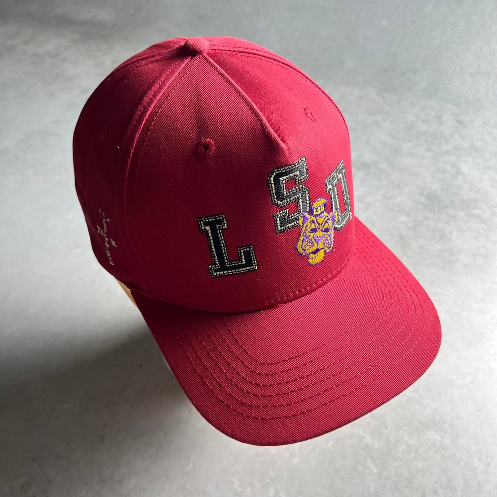 LSU Tigers Travis Scott Cactus Jack x Mitchell Ness Snapback Hat Red NWT